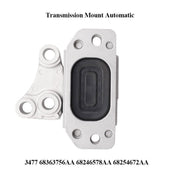 DURAFORCE 3Pcs Engine Mounts & Transmission Mount Set For Jeep Renegade Fiat 500X L4-2.4L
