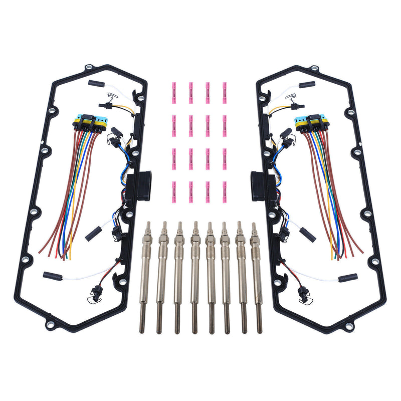 DURAFORCE Diesel Valve Cover Gasket & Injector & Glow Plug Harness Kit for 98-03 Ford 7.3L