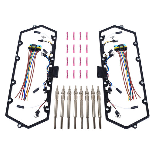 DURAFORCE Diesel Valve Cover Gasket & Injector & Glow Plug Harness Kit for 98-03 Ford 7.3L