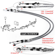 DURAFORCE Fit For K24 K20 K Swap EG EK K-Series Civic CRX RSX Shifter Cables Trans Bracket