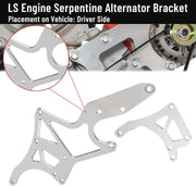 DURAFORCE LS Engine Serpentine Alternator Bracket for Chevrolet LS1 LS2 LS3 LS6 LS7 Engine