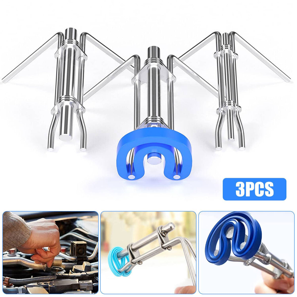 3 Pcs Sliver Hydraulic Cylinder Piston Rod Seal U-cup Installation Too ...