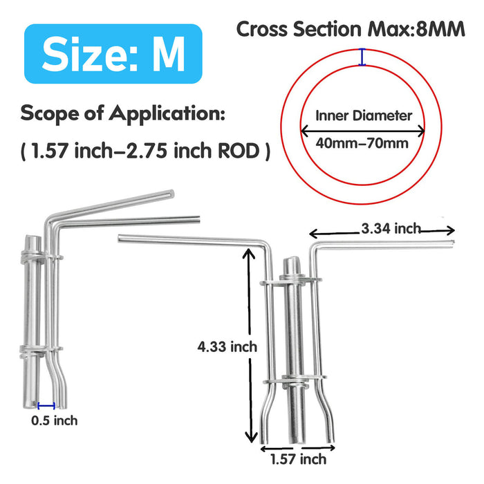 DURAFORCE 3 Pcs Sliver Hydraulic Cylinder Piston Rod Seal U-cup Installation Tool Kit Set