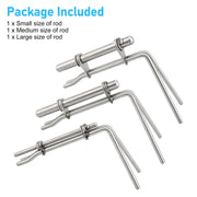 DURAFORCE 3 Pcs Sliver Hydraulic Cylinder Piston Rod Seal U-cup Installation Tool Kit Set