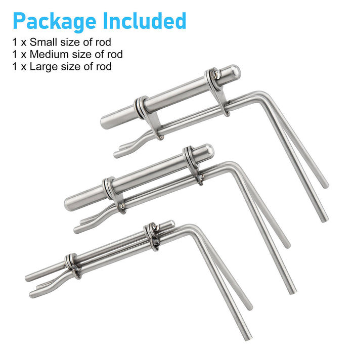 DURAFORCE 3 Pcs Sliver Hydraulic Cylinder Piston Rod Seal U-cup Installation Tool Kit Set