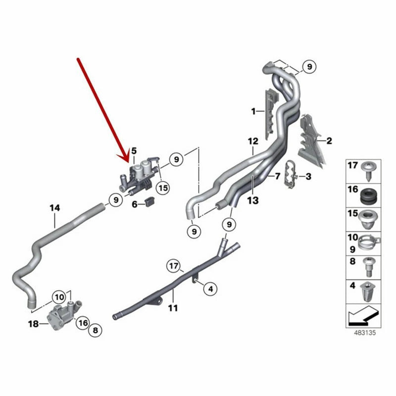 DURAFORCE Heater Control Valve For BMW F01 F02 F10 F11 F12 520i 523i 528i 535i 550i 640i 6