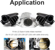 DURAFORCE Aluminum 92mm Throttle Body& Adapter Plate for Chevy GM Gen III LS1 LS2 LS3 LS6