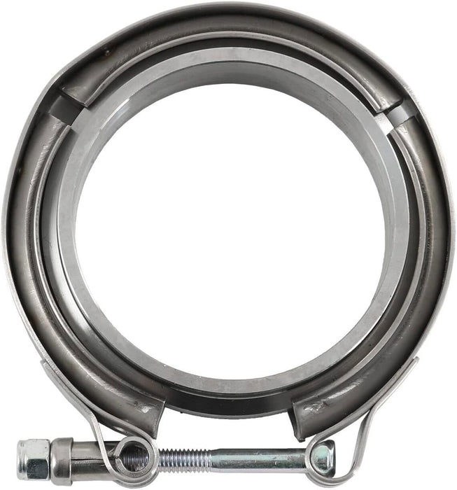 DURAFORCE 3" V-Band Flange&Clamp Kit Male/Female With Ridge Exhaust Steel X4 PCS