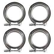 DURAFORCE 3" V-Band Flange&Clamp Kit Male/Female With Ridge Exhaust Steel X4 PCS