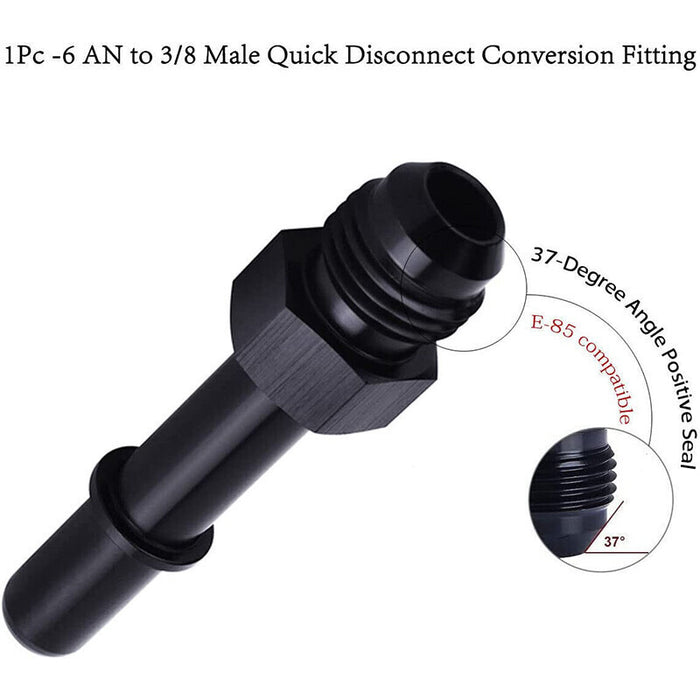 DURAFORCE 25Ft 3/8'' LS SWAP Fuel Injection Line Kit Complete Conversion EFI FI Fitting US