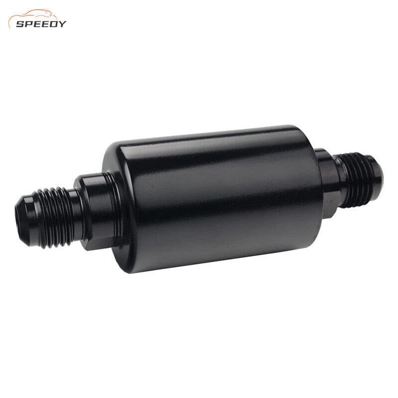DURAFORCE High Flow Inline Fuel Filter Aluminium Alloy 100 Micron Cleanable AN6