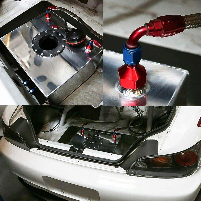 DURAFORCE 20 GALLON ALUMINUM FUEL CELL GAS TANK+CAP+LEVEL SENDER+STEEL FUEL LINE KIT US