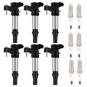 DURAFORCE 6X Ignition Coil + Spark plugs Fit for Cadillac CTS STS SRX Buick GMC 3.6L UF375
