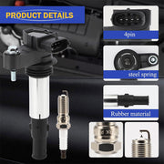DURAFORCE 6X Ignition Coil + Spark plugs Fit for Cadillac CTS STS SRX Buick GMC 3.6L UF375