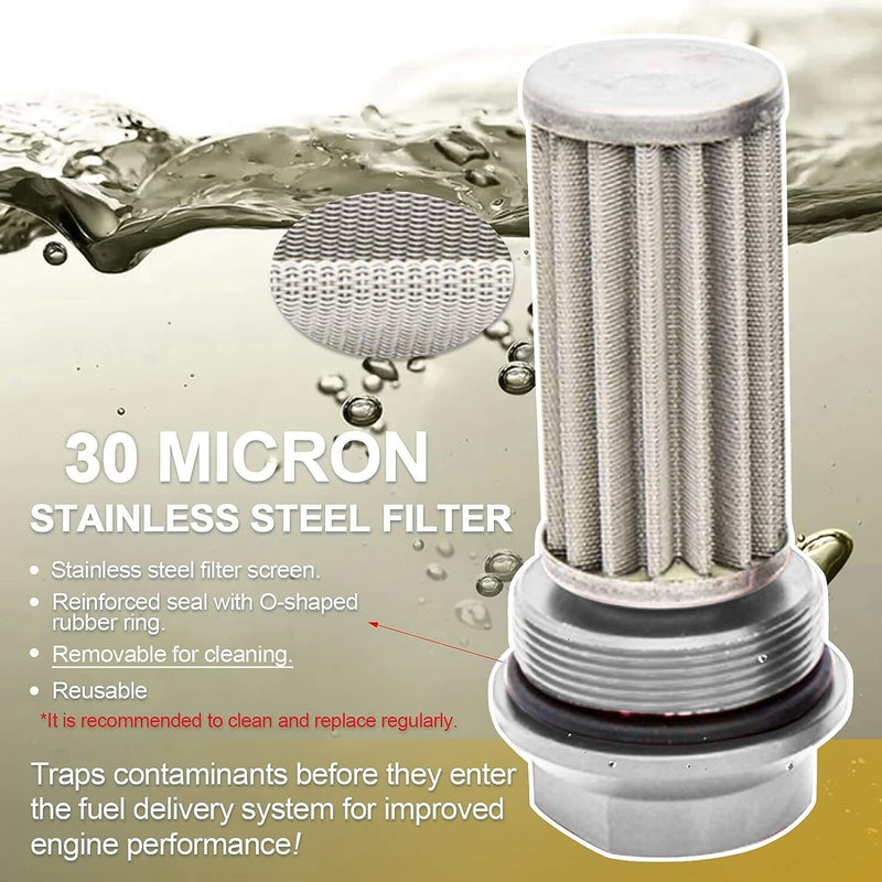 DURAFORCE AN6 AN8 AN10 Inline Fuel Filter High Flow 30 Micron Cleanable Billet 58mm