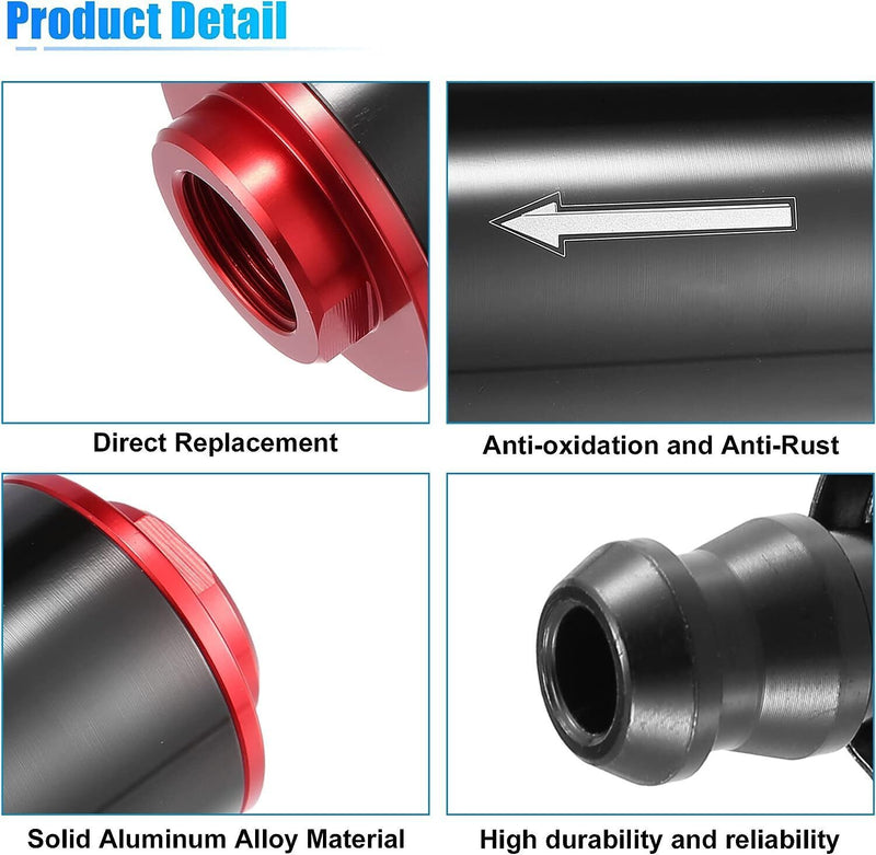 DURAFORCE AN6 AN8 AN10 Inline Fuel Filter High Flow 30 Micron Cleanable Billet 58mm