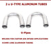 DURAFORCE 2.5" Aluminum Turbo Intercooler Piping Kit + Elbow Hose + Bolt Clamps Part New