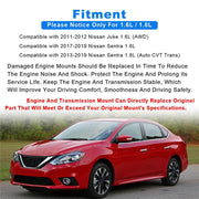DURAFORCE 4PCS Engine Motor & Trans Mount Fit For 2013-2019 Nissan Sentra 1.8L Auto