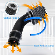 DURAFORCE Black 3" Cold Air Intake Filter Induction Kit Pipe Power Flow Hose System US New