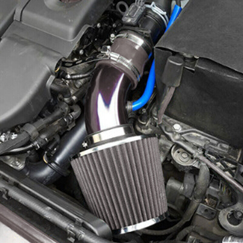 DURAFORCE Black 3" Cold Air Intake Filter Induction Kit Pipe Power Flow Hose System US New