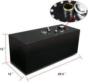 DURAFORCE 19 GALLON/72L ALUMINUM LIGHT SLIM FUEL/GAS TANK CELL+LEVEL SENDER+NECK TOP-FEED