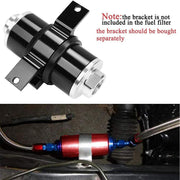 DURAFORCE Aluminum High Flow 58mm Inline Fuel Filter 100 Micron AN6 AN8 AN10 Adapter