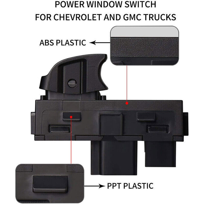 DURAFORCE 4x Window Switch for 2007-2014 Chevy Silverado 1500 2500 HD 3500 HD GMC Sierra