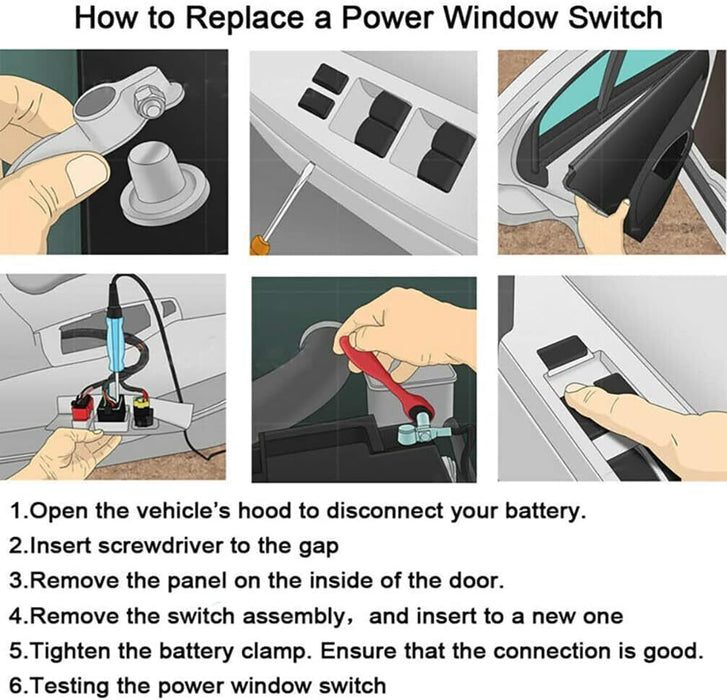 DURAFORCE 4x Window Switch for 2007-2014 Chevy Silverado 1500 2500 HD 3500 HD GMC Sierra