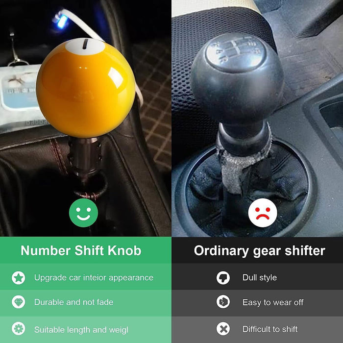 DURAFORCE #1 One Pool Billiard Ball custom Gear Shifter Shift Knob car lever Black Truck