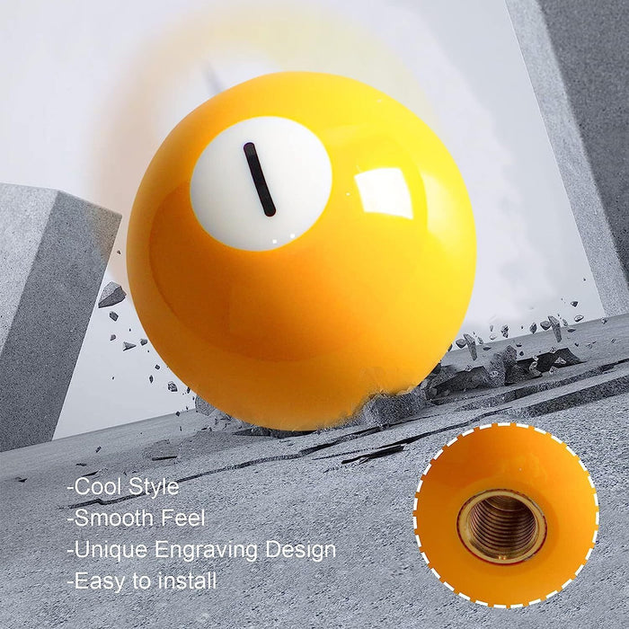 DURAFORCE #1 One Pool Billiard Ball custom Gear Shifter Shift Knob car lever Black Truck