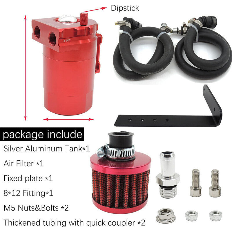 DURAFORCE Oil Catch Aluminum Can Kit Baffled with Air Filter For 2011-2021 Ford F150