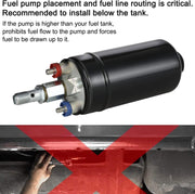DURAFORCE 300LPH External Inline Fuel Pump 0580254044 Replace With Mount Bracket US STOCK