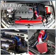DURAFORCE Car Cold Air Intake Filter Induction Kit 3" Pipe Aluminum Power Flow Hose System