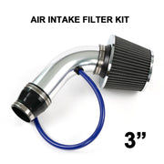 DURAFORCE Car Cold Air Intake Filter Induction Kit 3" Pipe Aluminum Power Flow Hose System