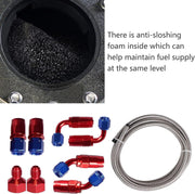 DURAFORCE 20 Gallon Light Weight Fuel Cell Racing Drift Gas Tank + 12ft Fuel Line Kit