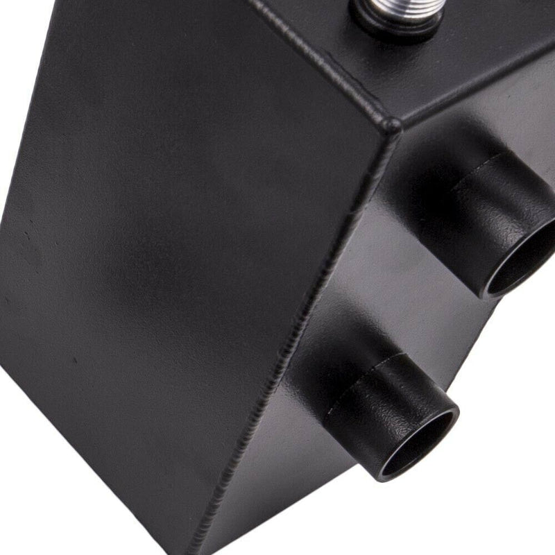 DURAFORCE AN10 Inlet Oil Catch Can Reservoir Tank Dual Breather Filter Baffled Tank Kit