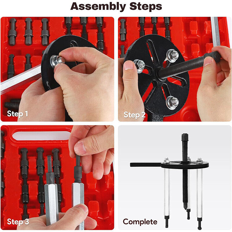 DURAFORCE 21 in 1 Bearing Puller Set Multifunctional Bearing Removal Tool Three-Jaw Puller