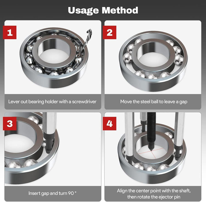 DURAFORCE 21 in 1 Bearing Puller Set Multifunctional Bearing Removal Tool Three-Jaw Puller