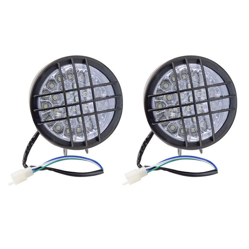 DURAFORCE 2x LED Headlights for Yamaha Banshee 1987-2006 lens bulbs Grills Warrior 350