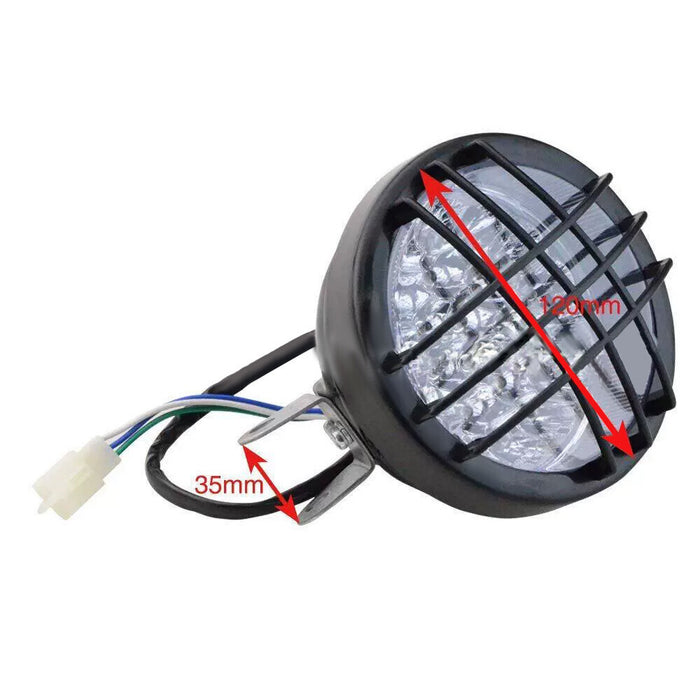 DURAFORCE 2x LED Headlights for Yamaha Banshee 1987-2006 lens bulbs Grills Warrior 350