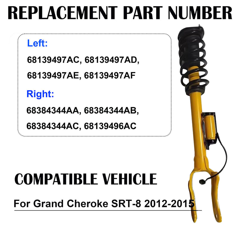 DURAFORCE 2x Front Shock Struts w/Electric For Jeep Grand Cherokee Overland SRT8 2012-2015