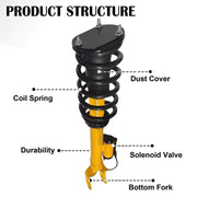 DURAFORCE 2x Front Shock Struts w/Electric For Jeep Grand Cherokee Overland SRT8 2012-2015