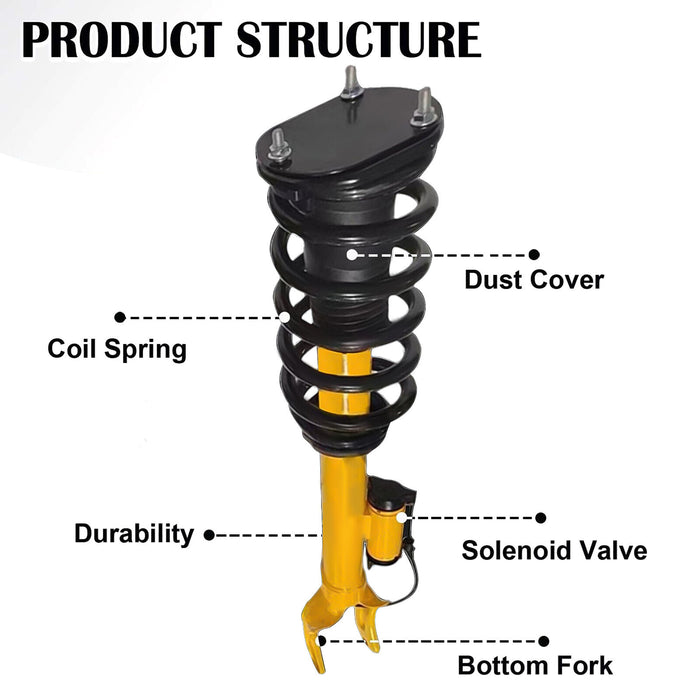DURAFORCE 2x Front Shock Struts w/Electric For Jeep Grand Cherokee Overland SRT8 2012-2015