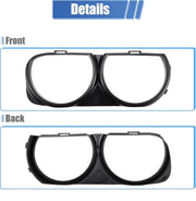 DURAFORCE Headlight Bezel Trim Front Lamp Cover for Dodge Challenger 2015-2020 Left &Right
