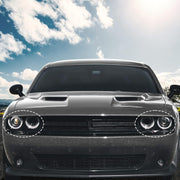 DURAFORCE Headlight Bezel Trim Front Lamp Cover for Dodge Challenger 2015-2020 Left &Right