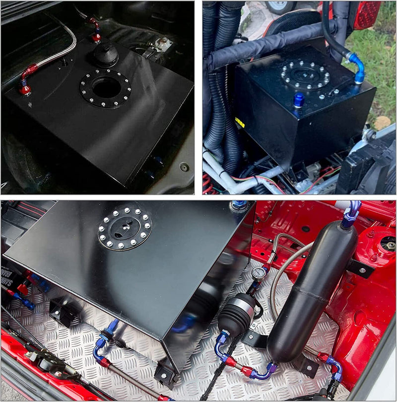 DURAFORCE Universal 20 Gallon 79L Fuel Cell Tank with Cap/Level Sender/12FT Oil Feed Line