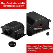 DURAFORCE Universal Aluminum Oil Catch Can Kit Reservoir Tank + 1L Coolant Radiator Tank