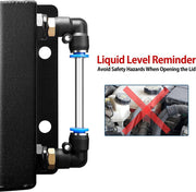 DURAFORCE Universal Aluminum Oil Catch Can Kit Reservoir Tank + 1L Coolant Radiator Tank