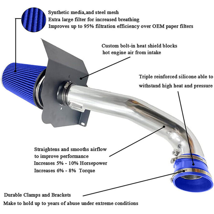 DURAFORCE Cold Air Intake System Heat Shield kit for 14-18 Chevy GMC 1500 5.3L 6.2L V8 BL