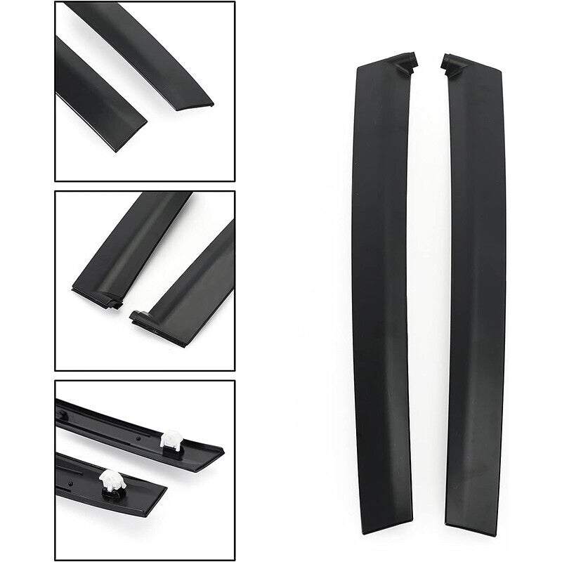 DURAFORCE New Left&Right Side Door Garnish Trim Pillar Sash For 1992-1995 Honda Civic US